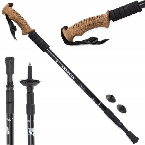 Bâtons de trekking avec système antichoc - Marche nordique et randonnée | Aluminium léger et résistant | Bâtons Nordic Walking - Multisurface et...
