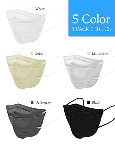 20 Pcs Kf94 Daily Disposable Abc Bird Beak Type Face Mask - 3 Layers Protective Filter Cup Ergonomic Standard Fit For Adult Premium Breathable Safety Masks With Complimentary Mask Strap, White #TOP5