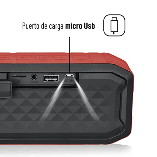 Elbe Altoparlante Bt 5W Rosso IPX7 Tws ALT-R15-TWS - 12