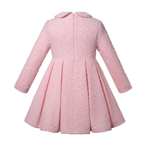 Pettigirl Girls Teens Elegant Pink Winter Stylish Clothes Toddler Kids Sweet Party Special Occasion Fashion Dresses2