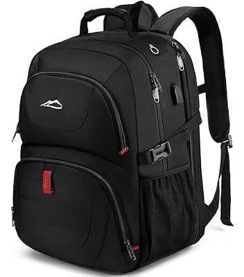ProEtrade Travel Backpack, Extra Large Laptop Backpack Business Anti Theft TSA Approved College Work Computer Bag Fits 17 Inch Laptop with USB Charging Port for Women Men(Black)