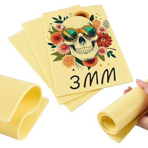 Fake Skin 3MM - 3PCS Tattoo Skin 12"×8" Tattoo Practice Skins,Double Sides Thickening Tattoo Skin Practice Kit,Soft Silicone Fake Skin Tattoo Cover