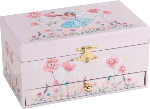 Goki 15566 - Music Music Box Elf - Beautiful Jewellery Box with Drawer - Melody: Swan Lake - Ballerina, Pink, Small - Image 3