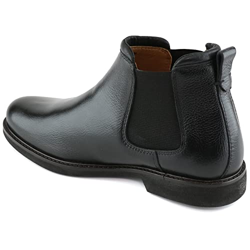 MJNY Mens Casual Comfortable Genuine Leather Chelsea Ankle Boots Lightweight Breathable Elastic Classic Fashion Chukka Dress Boots2