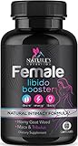 Female Libido Supplement Pills w Maca & Tribulus 1000mg - Excitement, Desire & Energy Support Vitamins for Women with B12, Red Panax Ginseng, Horny Goat Weed, Dong Quai & Gingko - 60 Veggie Capsules