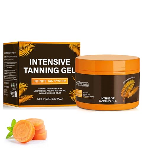 Acelerador Bronceado, Intensive Tanning Gel 150 ml, Gel de Bronceado, Crema de Acelerada Crema de Solario de Intensivo Rápido