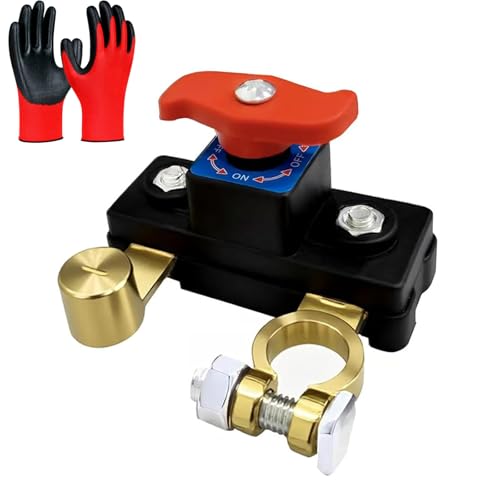 Universal Battery Disconnect & Leak Protector – Car Battery Disconnect Switch 12V/24V, Car Battery Isolation Switch Automatic Manual Circuit Breaker Protector for Vehicles Boats (A1)