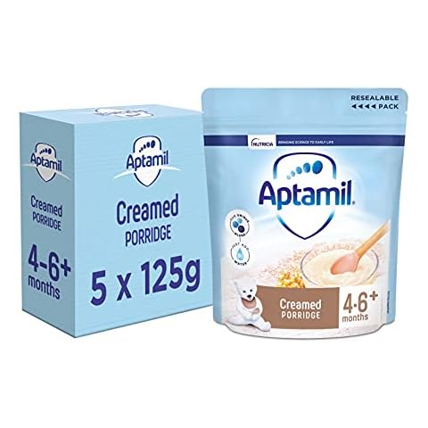 Aptamil Creamed Porridge Baby Food Cereal, 4-6+ Months, 125g (Pack of 5) Cover