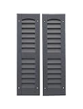 Shed Windows and More Louvered Shed Shutter or Playhouse Shutter Black 6' X 21' Sold by The Pair
