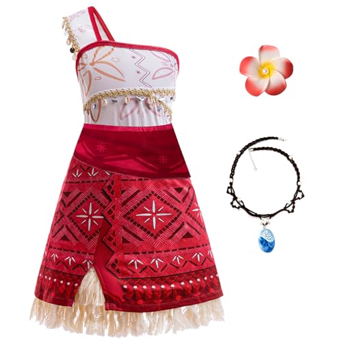 keaiyouhuo Girls Princess Ocean Costume for Kids Adventure Outfit Dress Christmas Costumes with Necklace and Flower Clip