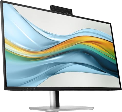 Image of HP Series 5 Pro 27 inch QHD USB-C Conferencing Monitor 527pm, 5MP Pop-up Webcam, 4x3W Speakers, VESA Mount (100mm), Displayport, HDMI & Dockztorm USB Hub, Black /Silver | 5MP Pop-up Webcam, 4x3W Speakers, VESA Mount (100mm), Displayport, HDMI & Dockztorm USB Hub, Black /Silver