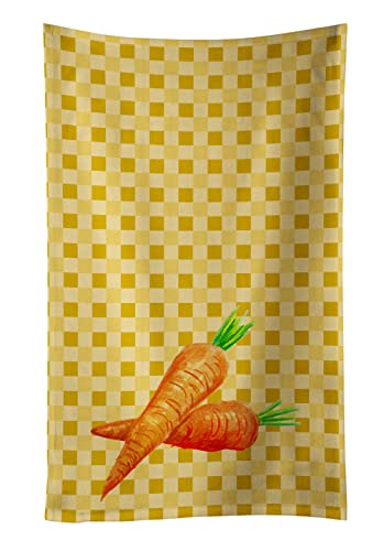 Caroline's Treasures BB7189KTWL Carrots on Basketweave Kitchen Towel Dish Cloths Guest Hand Towel Decorative Bathroom Towel for Face,Tea, Dishcloth, Kitchen and Bath