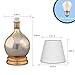 Porseme Table Lamp, Desk Lamp Bulb Included - Modern Lamp with Unique Lampshade, Handmade 3D Effect Glass Base - Perfect Table Lamp in Bedroom, Bedside, Living Room, Office (E12 LED Bulb Included)