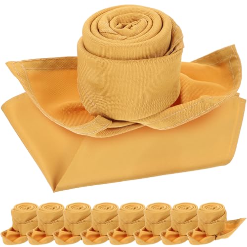 Serviettes de table en polyester doré absorbantes lot de 10 - 2
