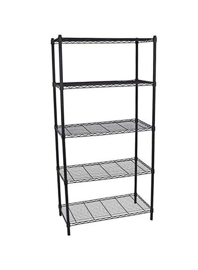 5 Tier Wire Shelving Metal Storage Rack Adjustable for Laundry Bathroom, Garage, Living Room, Kitchen Pantry Closet 55x30x150cm by shieenu