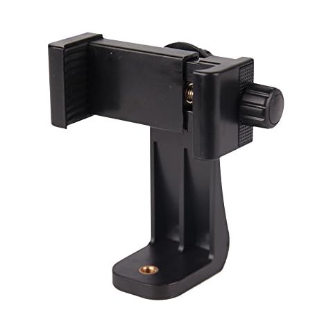 CAMBOFOTO Phone Holder Smartphone Tripod Adapter Adjustable Universal Phone Holder Mount Adapter Tripod Mount, Fits iPhone Samsung and All Phones, Rotates Vertical and Horizontal Cover