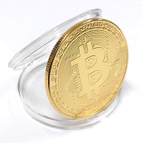 GARASANI Bitcoin Set with Display Item Case and Box, Home Room Office Decoration Collector's Set (Gold) - Image 8