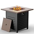 Jocoevol 28'' Propane Fire Pit Table – 50,000 BTU Outdoor Gas Fire Pit for Patio, Deck, and Garden, CSA Certified Multipurpose Fire Table with Cover and Lava Rock