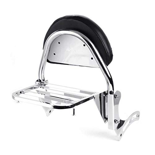 Backrest Sissy Bar + Luggage Rack Pad for Kawasaki Vulcan 900 VN900 For Kawasaki Vulcan VN 2000 Classic Custom 2006-2018