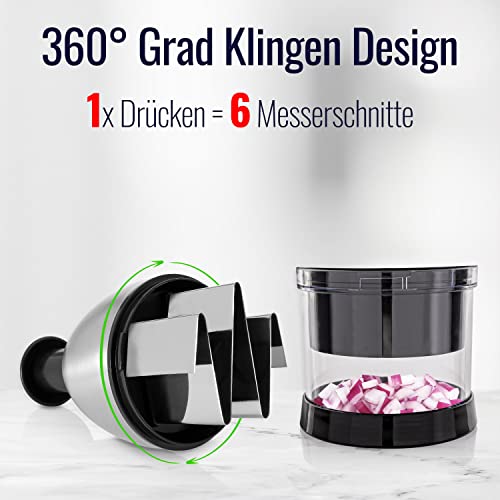 Vielseitiger Gemüseschneider und Zwiebelhacker
