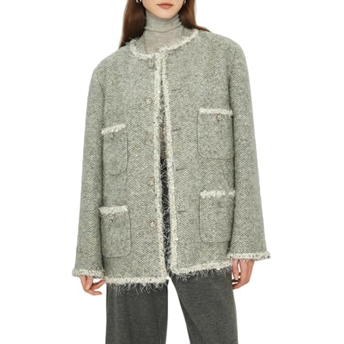 Veste en tweed laine femme idéale pour le bureau et le quotidien