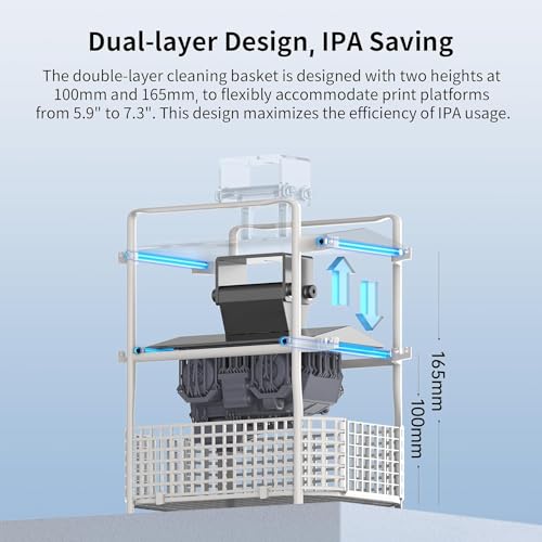 Image of Wash and Cure 3.0. Newest Upgraded Volume 2 in 1 Wash and Cure Station. with Gooseneck Lights. for Mars Anycubic Photon Mono 4K 2 LCD SLA DLP 3D Printer Washing Size of 165 x 100 x180 mm