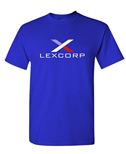 LEXCORP - Evil mad Scientist Villain - Mens Cotton T-Shirt, XL, Royal