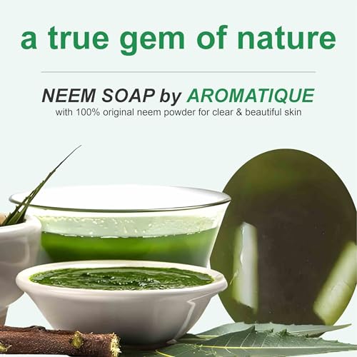 Image of Aromatique Neem & Aloe Vera Soap | All-Natural & Vegan | Gentle Cleansing & Hydrating | Paraben-Free & Sulfate-Free (1)