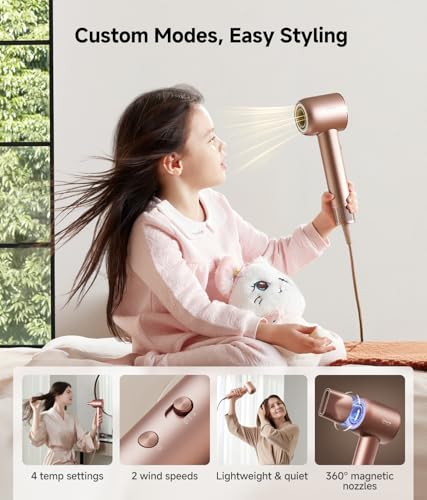 Image of DREAME Hair Glory Combo High-Speed Hair Dryer, 110,000 RPM Motor, 300 Million Negative Ions, Fast-Dry in 2 Minutes, Lightweight & Quiet, Smart Temp Control, Ideal for Smooth, Shiny Hair