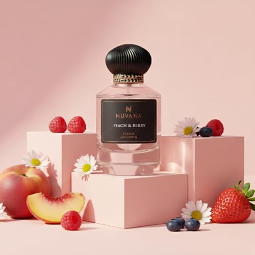 Image of Peach & Berry Luxury Parfum for Women | Fruity Floral Premium Fragrance | Eau de Parfum 100ml | Long Lasting | Perfect for Everyday Wear & Gifting | Fruity Perfume