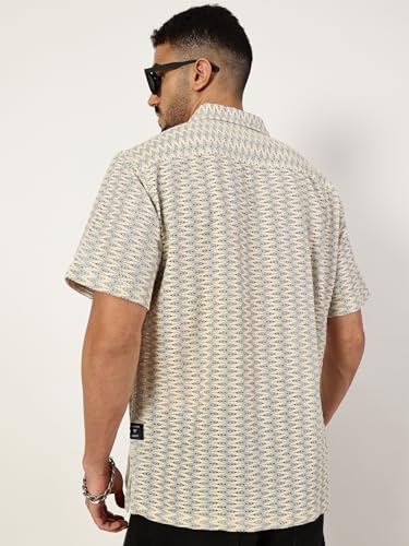 Image of Thomas Scott Men's | Abstract | Half Sleeve | Regular Fit | Cotton Poly Blend | Spread Collar | Casual Shirt