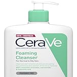 CeraVe Foaming Cleanser With 3 Essential Ceramides, Niacinamide, & Hyaluronic Acid, Gel Formula for Normal to Oily Skin, Face & Body Cleanser, Dermatologist Developed, 1L