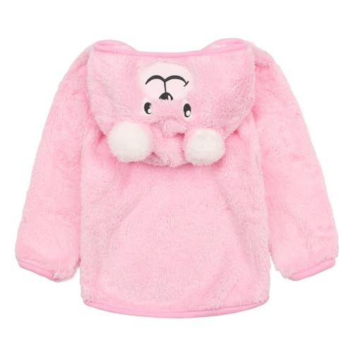 Image of Toddler Girls Boys Fleece Hoody Jacket Zip Up Teddy Coat Warm Winter Outwear