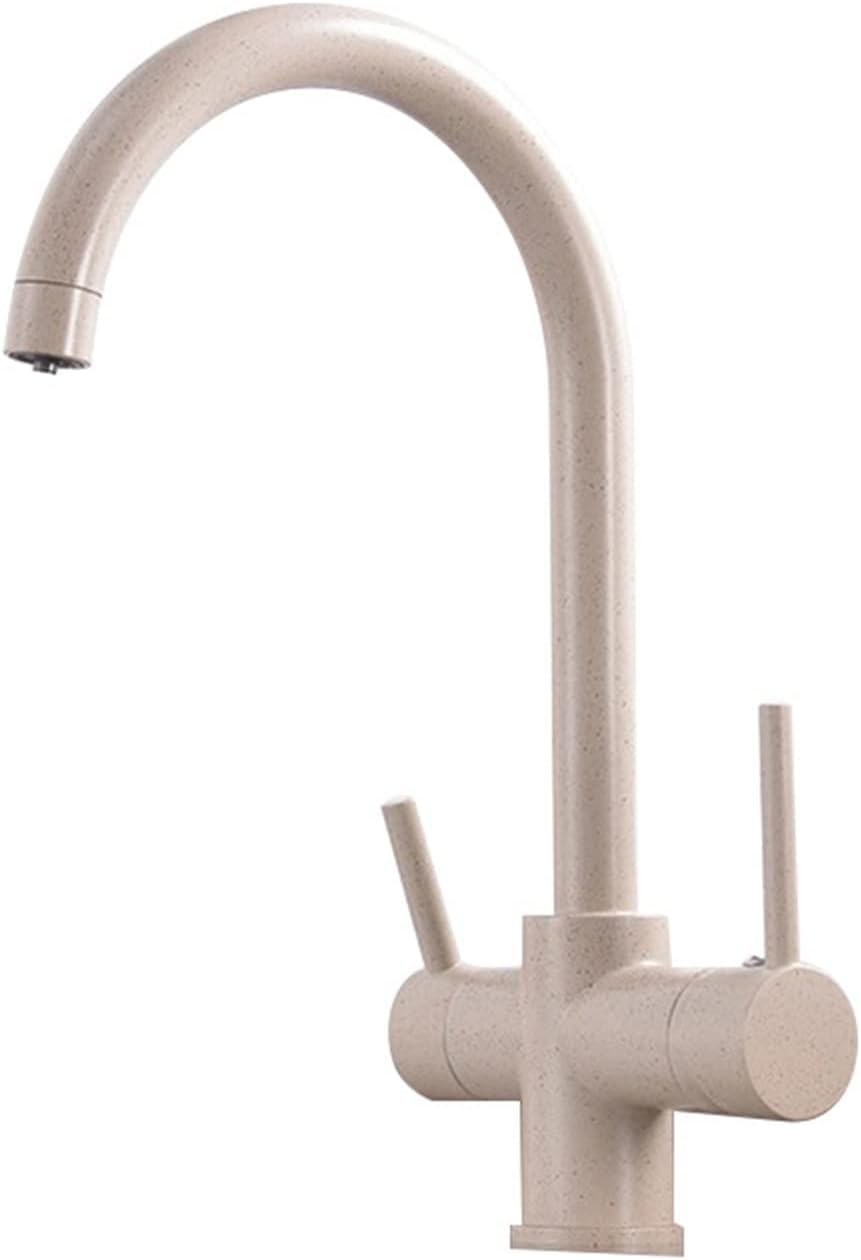 FCXWEVR 3Way Black Kitchen Faucet with Reverse Osmosis Water Filter Double Handle Design for Sink Durable & Stylish Water Filtration Solution for Home