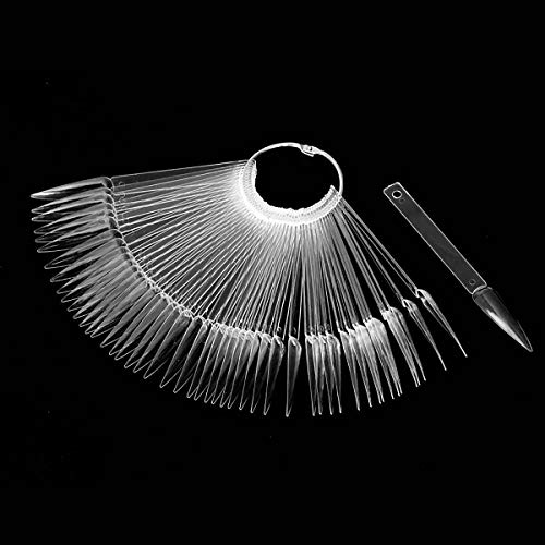 GOGOONLY Bastões de exibição de unhas transparentes pontas stiletto gráfico de exibição de arte de u