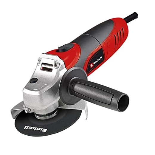 Einhell Amoladora angular TC-AG 125 (850W, 12.000 1/min de velocidad, disco de 125mm-ø, protector de disco, bloqueo de husillo, cabezal de engranaje plano de aluminio)