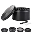 HemGrinder 3 Inch Grinder Large Black 4 Pieces Zinc Alloy Grinders (3 inch, Black)