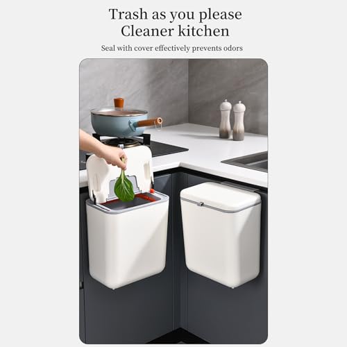 Caneca colgante de compostaje para bajo fregadero 9L miniatura 6