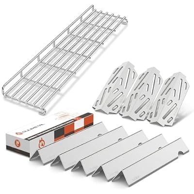 QuliMetal SUS304 Warming Rack, Genesis ii Flavorizer Bars Heat Deflector Replacement Parts for Weber Genesis II 300 /LX 300