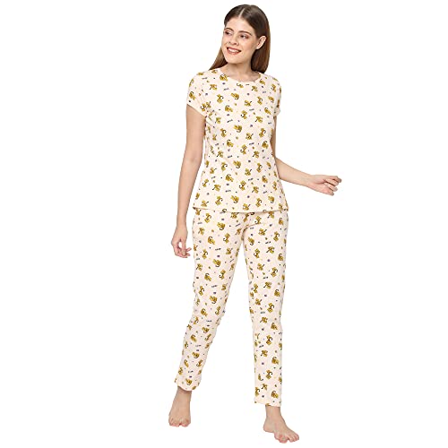 Image of Sweet Dreams Women's Cotton Printed Night Suit Set