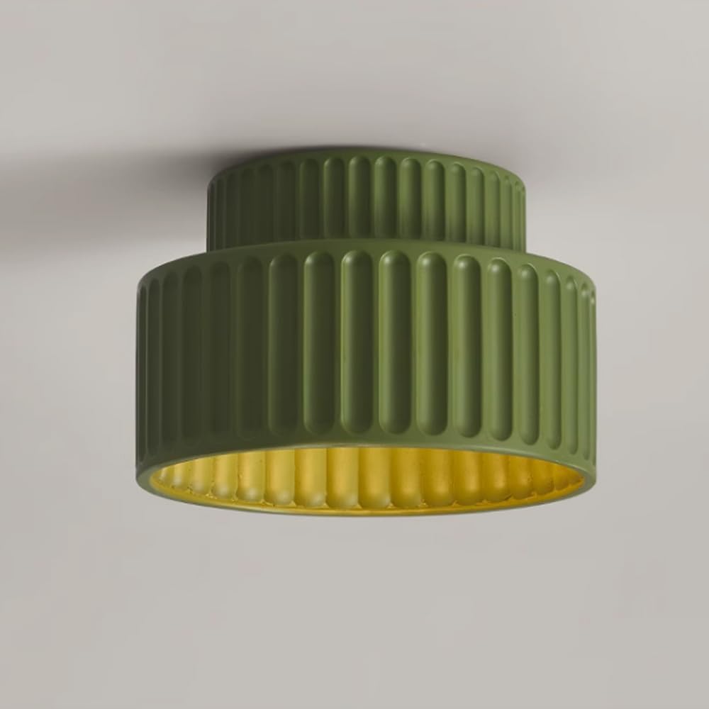 LYMSXAZOU Nordic Minimalist Ceiling Lights - Japanese Style Balcony Lamps for Cloakroom and Cafe E27 Flush Mount Lighting Fixture, Wabi-Sabi Decor