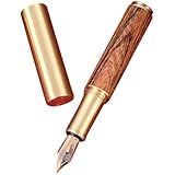 Pluma estilográfica vintage: hecha de madera y metal de primera calidad, la pluma estilográfica de caligrafía es y tiene un estilo antiguo