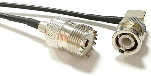 Eonvic BNC to UHF Female SO239 Jumper Pigtail Cable RG58 Adapter Antenna Patch Cord for Scanner, Ham Radio, Handheld CB Radio, Amateur Radio (1M)