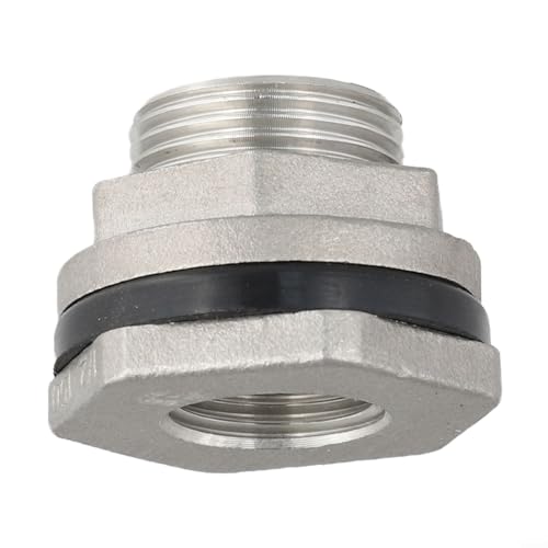 Eawfgtuw For Stainless Steel 304 Weldless Bulkhead Tank Fitting for Water Storage & Rain Barrels, /2 Inch and 3/4 Inch Garden Watering Accessories with Dual(C)