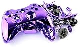Einuz Carcasa completa cromada de repuesto para Xbox 360 controlador inalámbrico de piel compatible con carcasa protectora incluye destornillador t8 t6