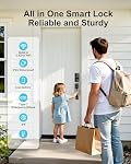 Hornbill WiFi Smart Lock with Handleset: Keyless Entry WiFi Keypad Deadbolt Lock, Compatible with Alexa, Remote Control, Fingerprint Password Unlock, Auto Lock, Built-in Wi-Fi (2.4Ghz)
