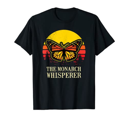 Monarch Whisperer Camiseta Retro Entomología Mariposas Camisa Camiseta