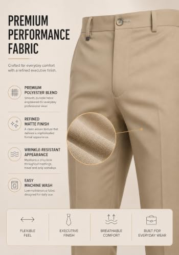 SaintX Store SaintX Men's Mid Rise Stretchable Formal Pants (Noble - Image 5