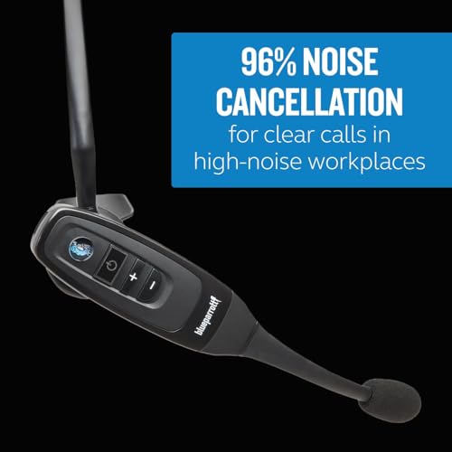 Image of BlueParrott C400-XT Mono Bluetooth Wireless Headphones 96% Noise Canceling Trucker Headset with Mic, Convertible Over Head to Behind Neck Style with 300 ft. Wireless Range, 24 hrs. Talk Time, Black