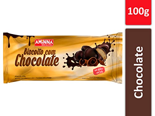 Aminna Bolacha Biscoito Com Chocolate Sem Glúten 100G
